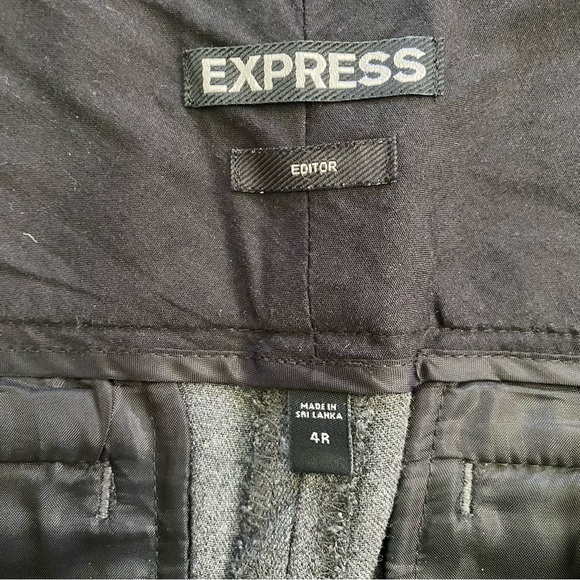Express EDITOR Bootcut Low Rise Business Casual Career Pants Womens Size 4R Gray - Picture 3 of 13